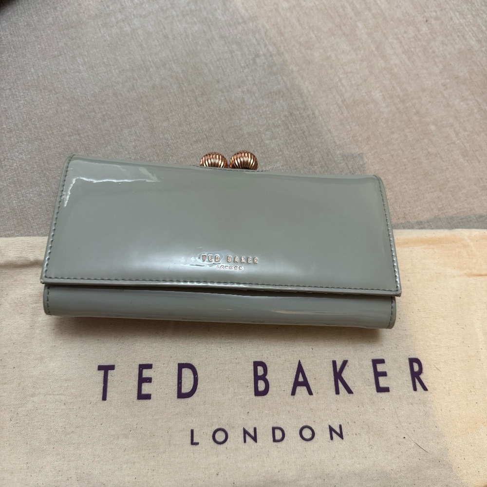 Ted Baker Patent Gray Matinee Wallet